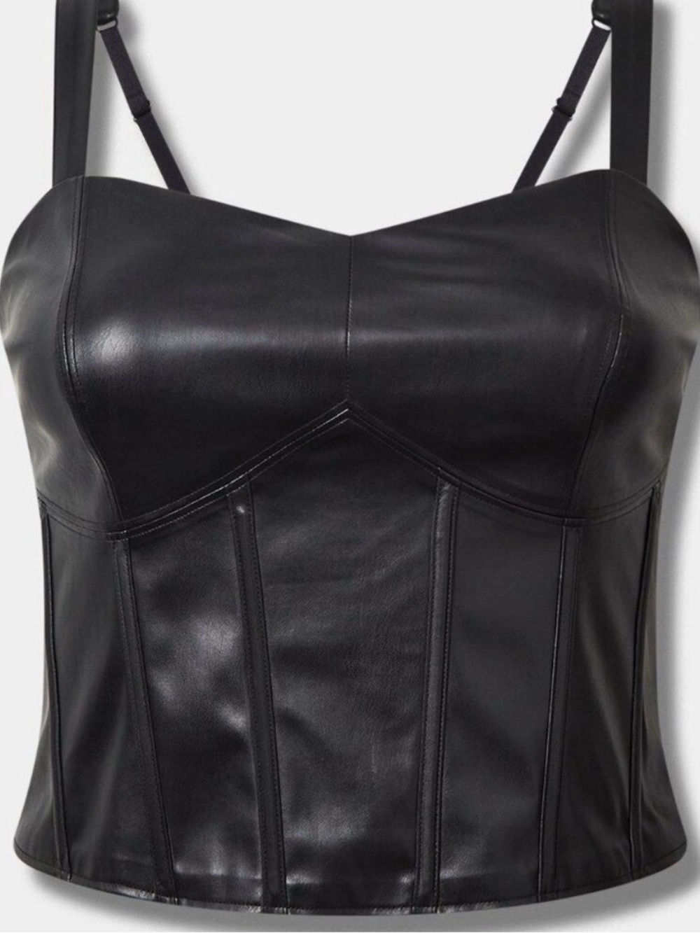torrid Size 1 Black Top/corset Faux Leather